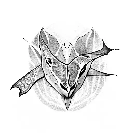 manta ray tattoo design idea