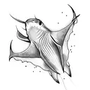 manta ray tattoo design idea