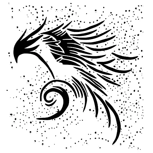 Black Phoenix tattoo design idea