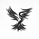 Black Phoenix tattoo design idea