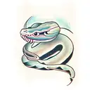 snake with three head tattoo design idea