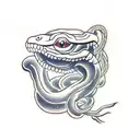 snake with three head tattoo design idea