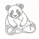 Panda, love, infinity   tattoo design idea