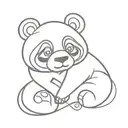 Panda, love, infinity   tattoo design idea