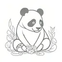 Panda, love, infinity   tattoo design idea