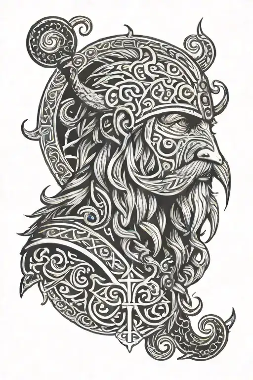 god tyr Norse god tattoo design idea