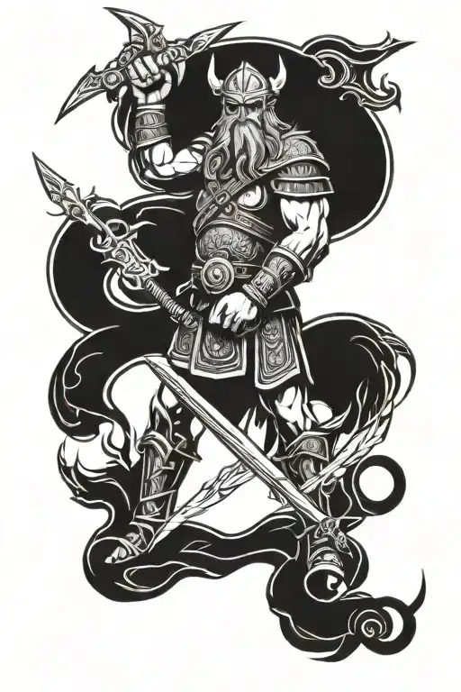 god tyr Norse god tattoo design idea