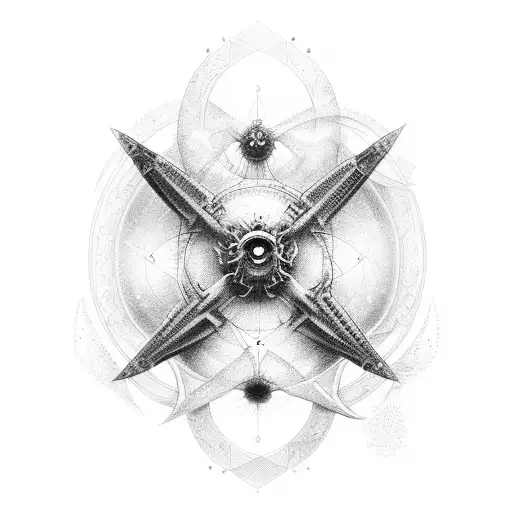 ossos, energia nuclear tattoo design idea