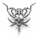 Scorpion skull tattoo design idea