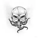 Scorpion skull tattoo design idea