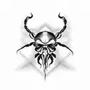 Scorpion skull tattoo design idea