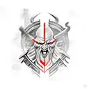 God of war in reality hustleing through life tattoo design idea