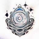 space tattoo design idea