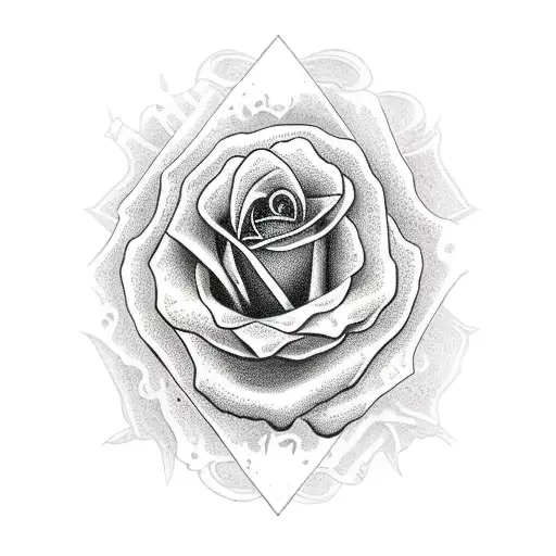 San Judas with money rose tattoo design idea