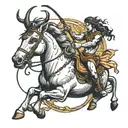 centaur bending a bow tattoo design idea