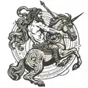 centaur bending a bow tattoo design idea