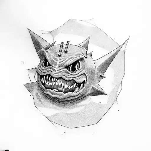 gengar tattoo design idea
