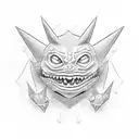 gengar tattoo design idea