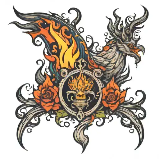 Fire tattoo design idea