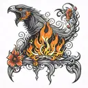 Fire tattoo design idea