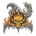 Fire tattoo design idea
