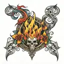 Fire tattoo design idea