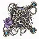 domestic violence breaking chains tattoo design idea