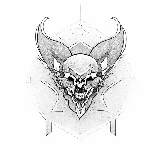 luzifer 666 tattoo design idea