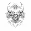 luzifer 666 tattoo design idea