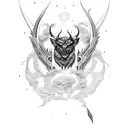 luzifer 666 tattoo design idea