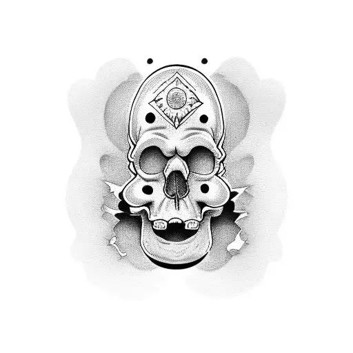 simpsons skull  tattoo design idea