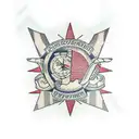 patchwork sleeve tattoo design idea