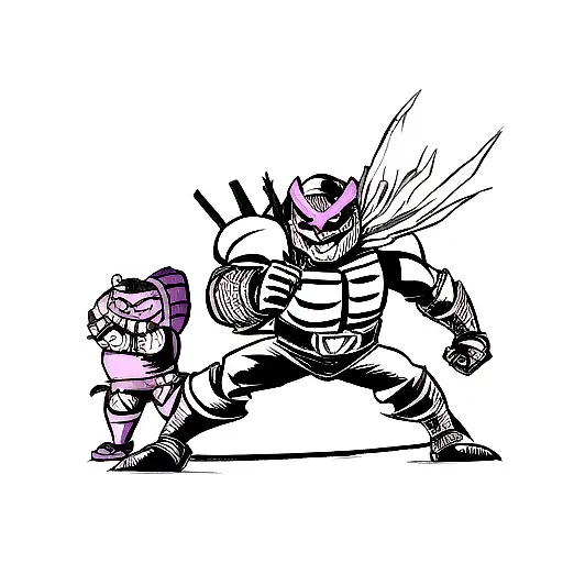 TMNT vs Shredder tattoo design idea