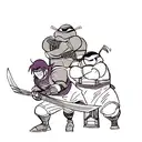 TMNT vs Shredder tattoo design idea