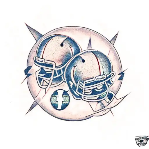 two jets flying over a football field tattoo design idea