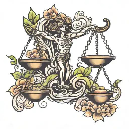 Libra symbol tattoo design idea
