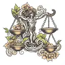 Libra symbol tattoo design idea