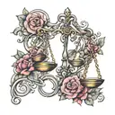 Libra symbol tattoo design idea