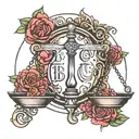 Libra symbol tattoo design idea