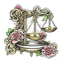 Libra symbol tattoo design idea