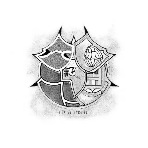 a tatto that symbolizes fc barcelona in a discrete tattoo design idea