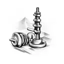 Dumbbells tattoo design idea