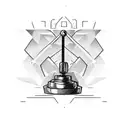 Dumbbells tattoo design idea