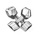 Dumbbells tattoo design idea