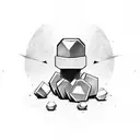 Dumbbells tattoo design idea