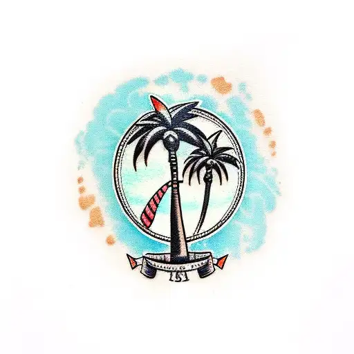 Palm Tree tattoo design idea