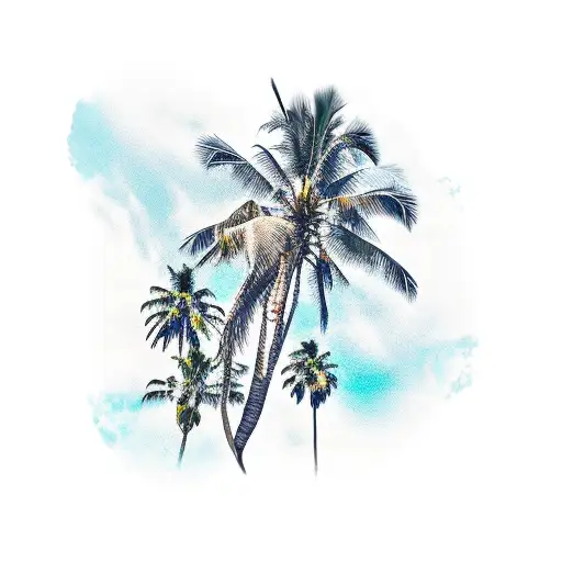 Palm Tree tattoo design idea