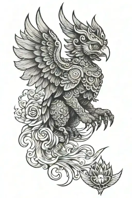garuda / sky tattoo design idea