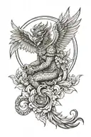 garuda / sky tattoo design idea