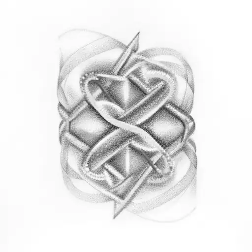 forearm tattoo dna double helix turns into a mobius strip with "bethany" "rebecca" "greg" in binary on the strip tattoo design idea